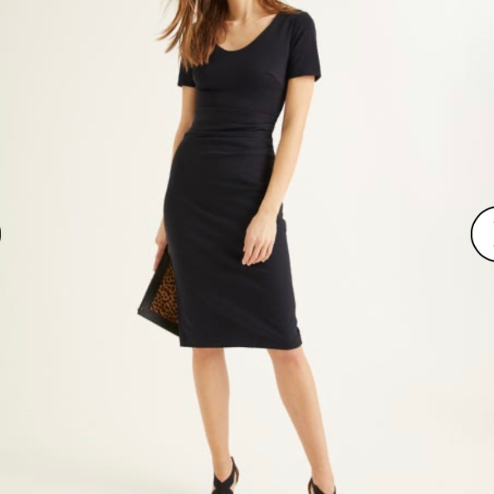 Boden Honor Ponte Knit Dress-Pencil Dress-Work-Blk